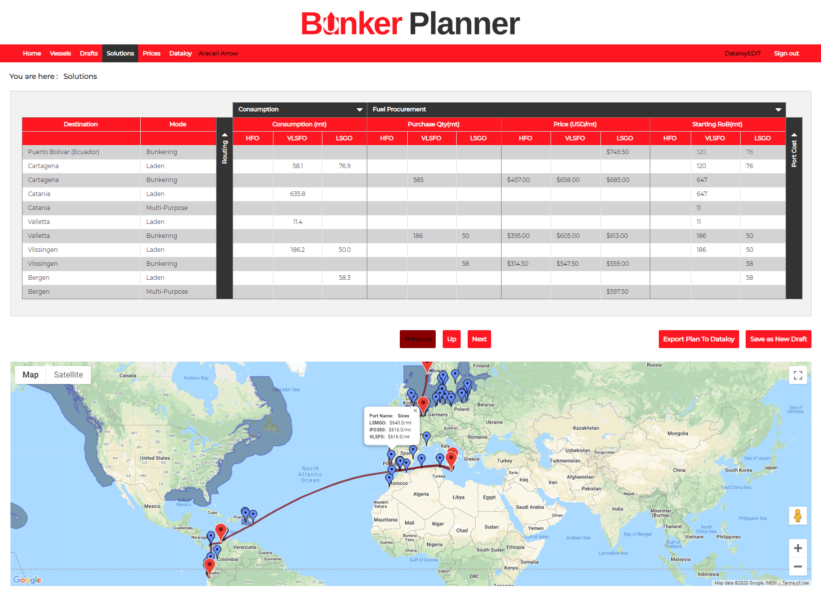 Bunker Planner Screenshot